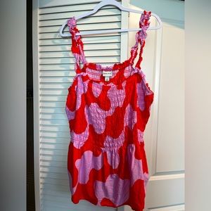 Ava & Viv Smocked Peplum Tank - 2X